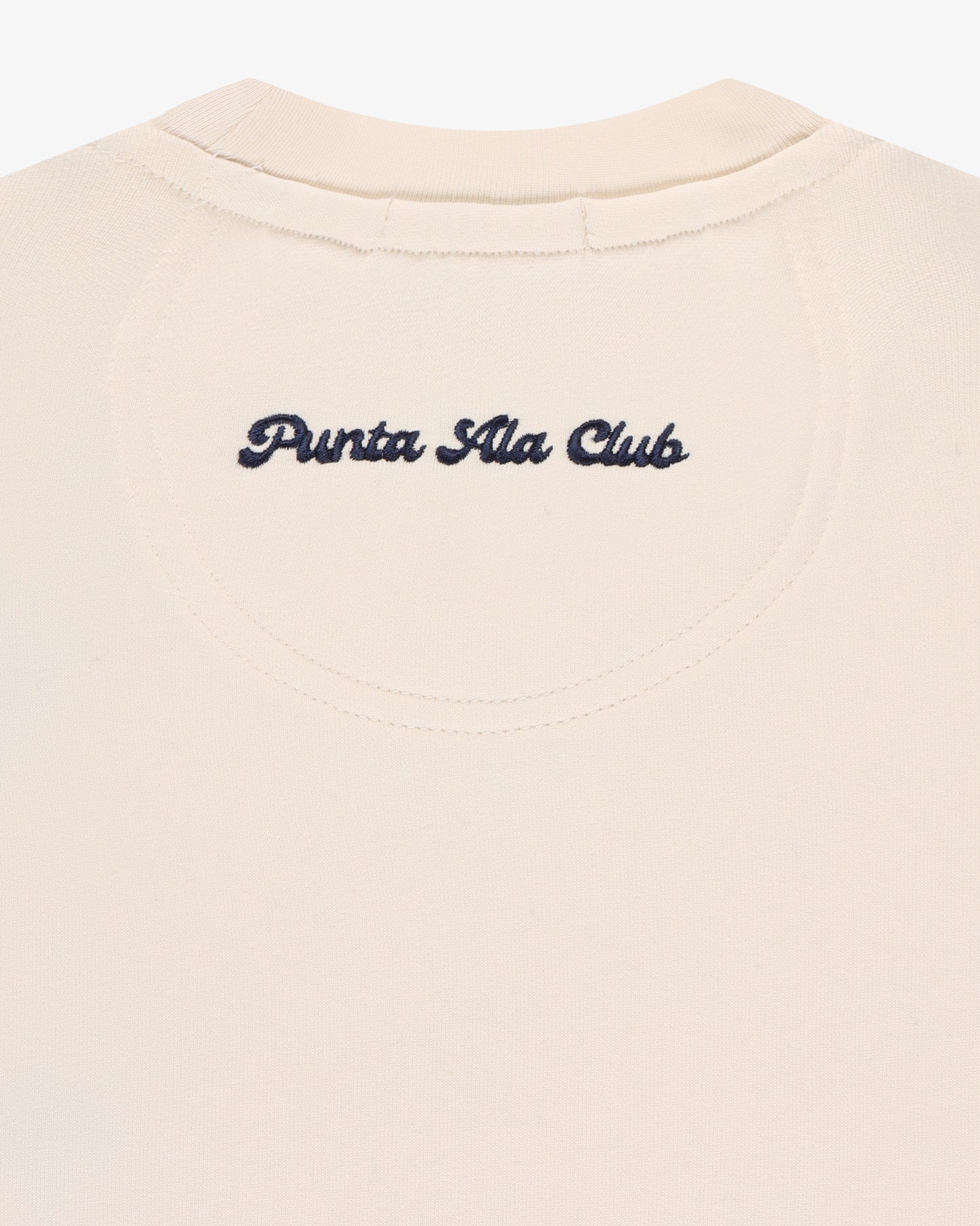 ⁠Felpa girocollo pinetto panna/blu