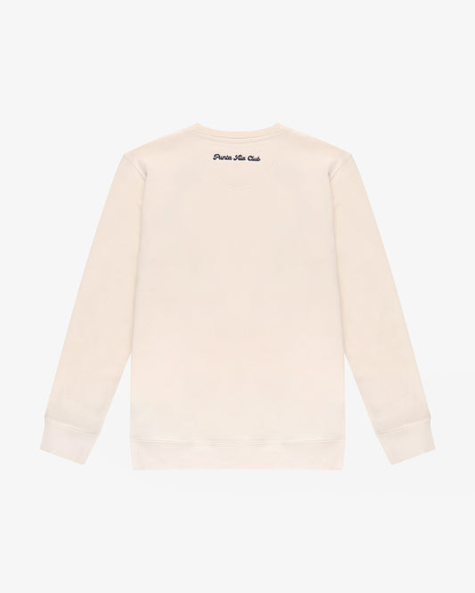 ⁠felpa girocollo pinetto panna/blu