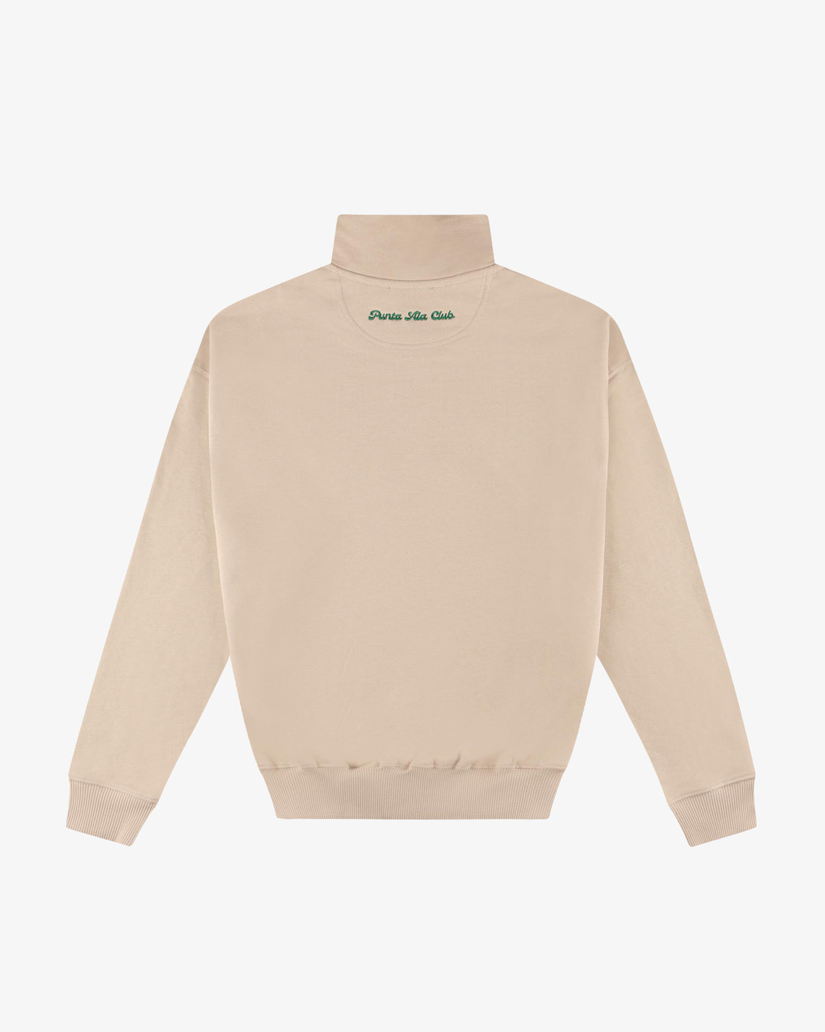 Felpa mezza zip pinetto - Beige