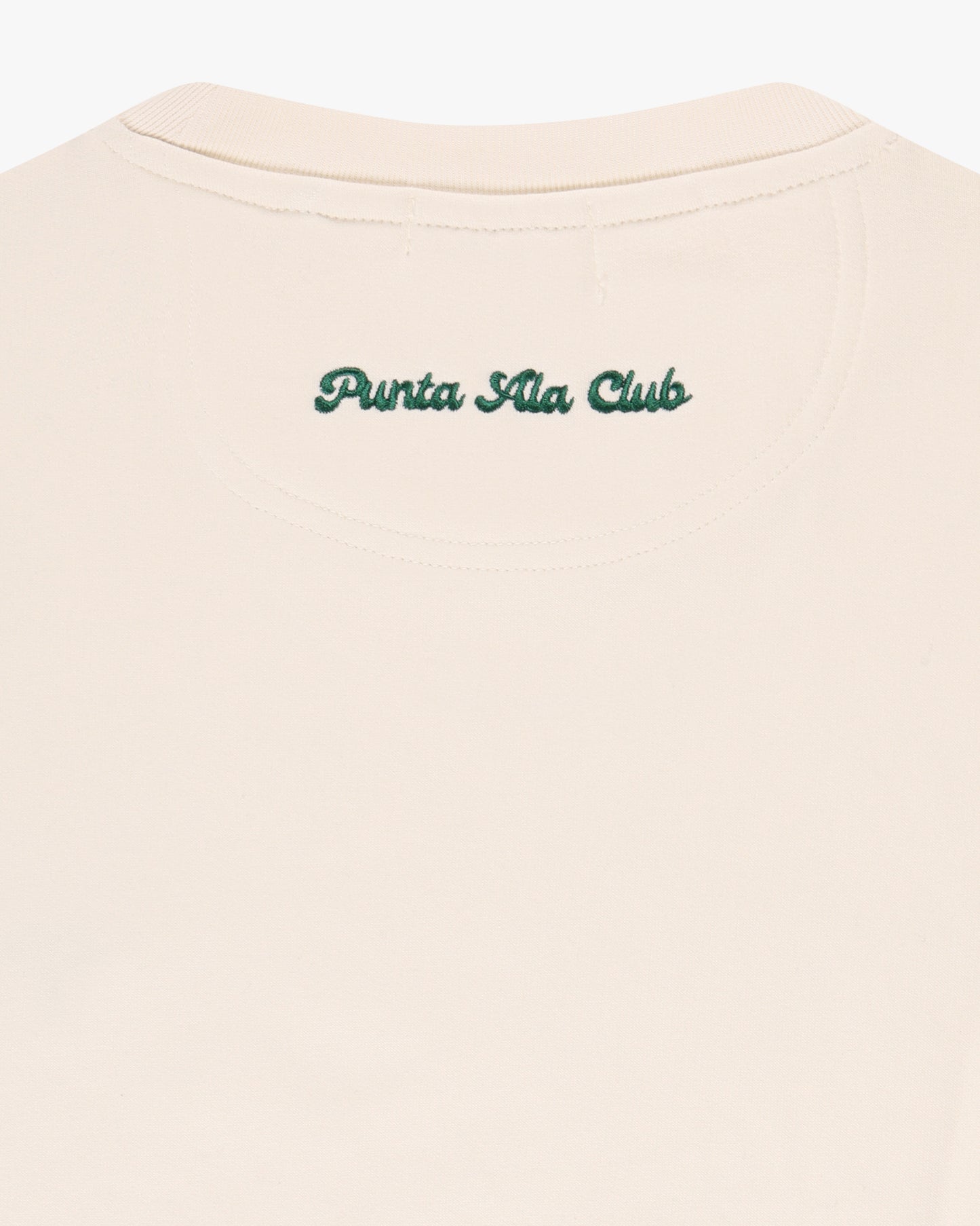 ⁠Felpa girocollo pinetto panna/verde