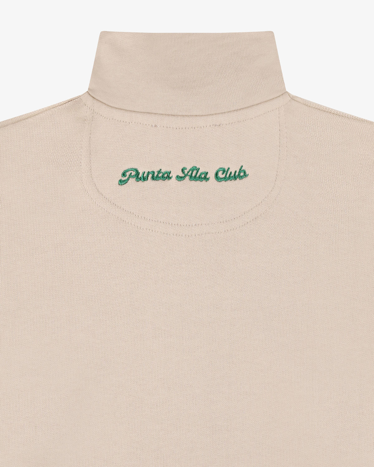Felpa mezza zip pinetto - Beige