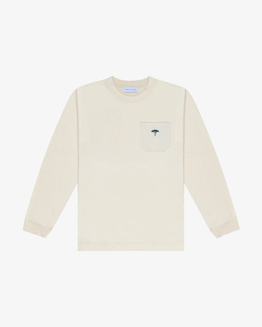 pocket t shirt maniche lunghe Panna