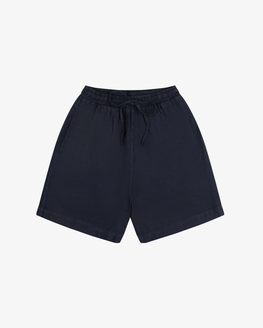 Bermuda lino pinetto - Blu Navy
