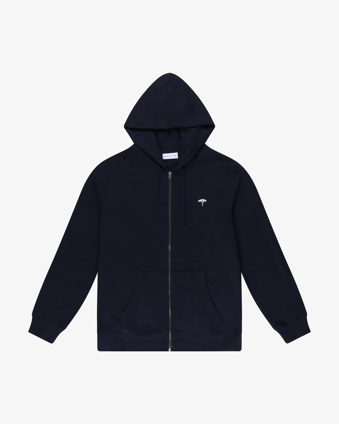 Felpa con zip "pinetto" - blu/bianco