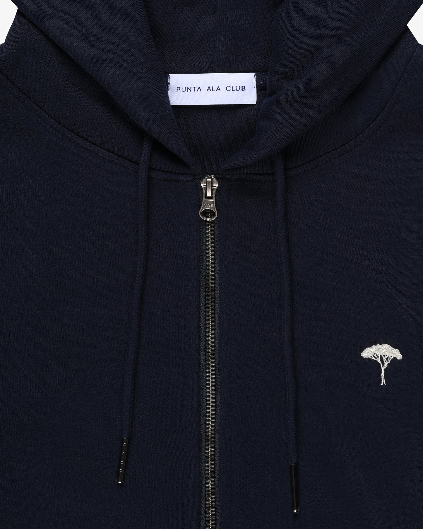 Felpa con zip "pinetto" - blu/bianco