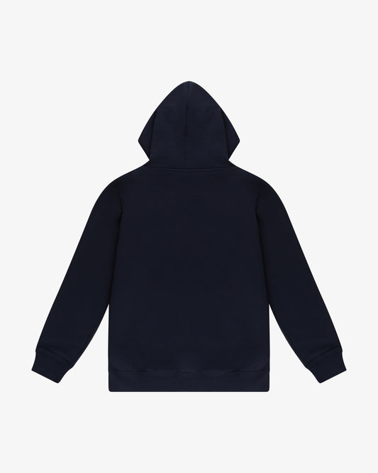 felpa con zip "pinetto" - blu/bianco