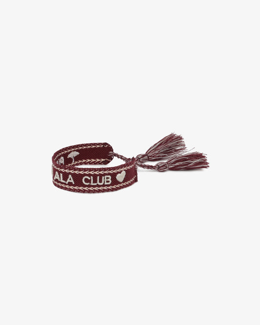 Embroidered Logo Bracelet - Burgundy