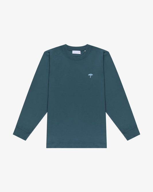 t shirt maniche lunghe "Rainbow" - petrolio/azzurro