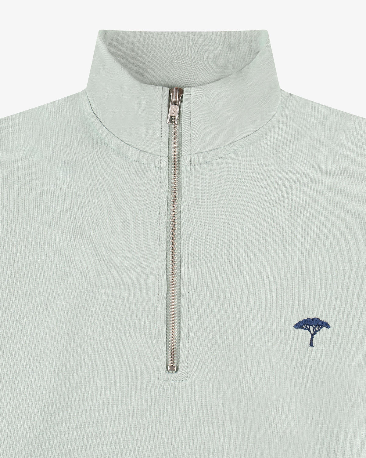 Felpa mezza zip pinetto - Verde Menta