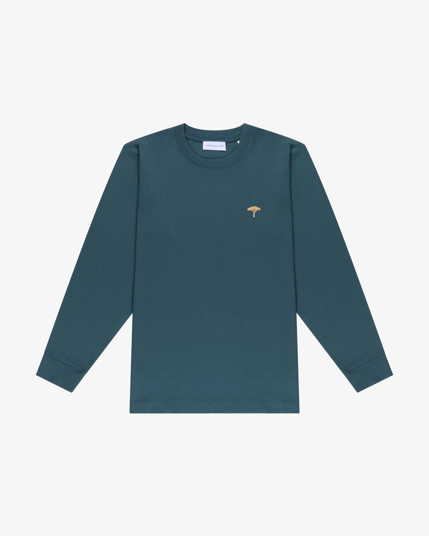 t shirt maniche lunghe "Rainbow" - petrolio/senape