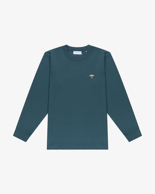 t shirt maniche lunghe "Rainbow" - petrolio/senape