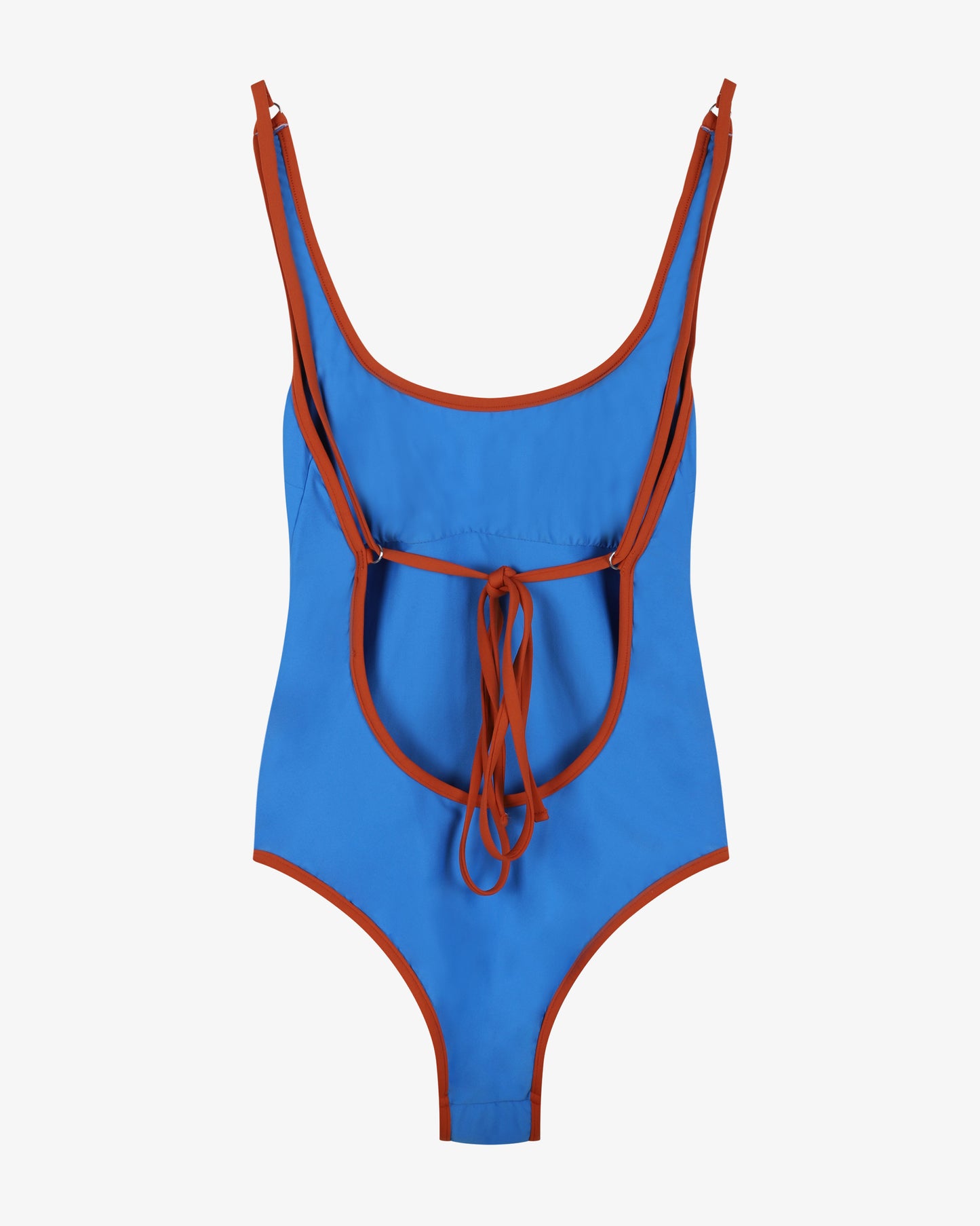 Costume intero tinta unita "Olivia" - egeo/arancio